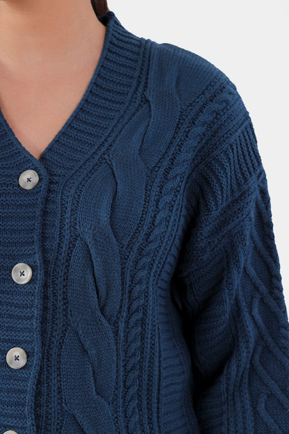 Cable Knit Cardigan - Cougar Clothing