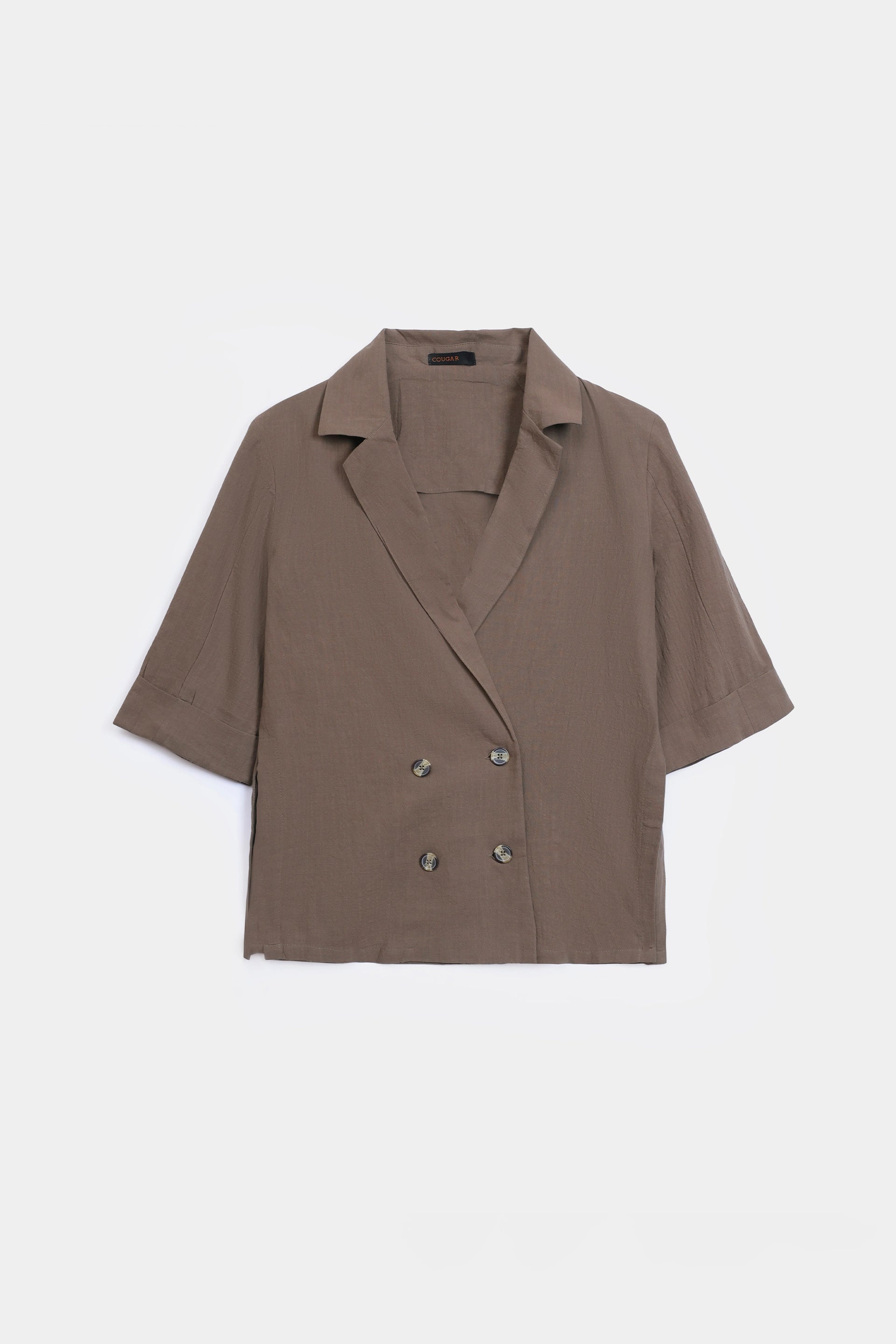 Double-Breasted Blazer Top - Cougar Clothing