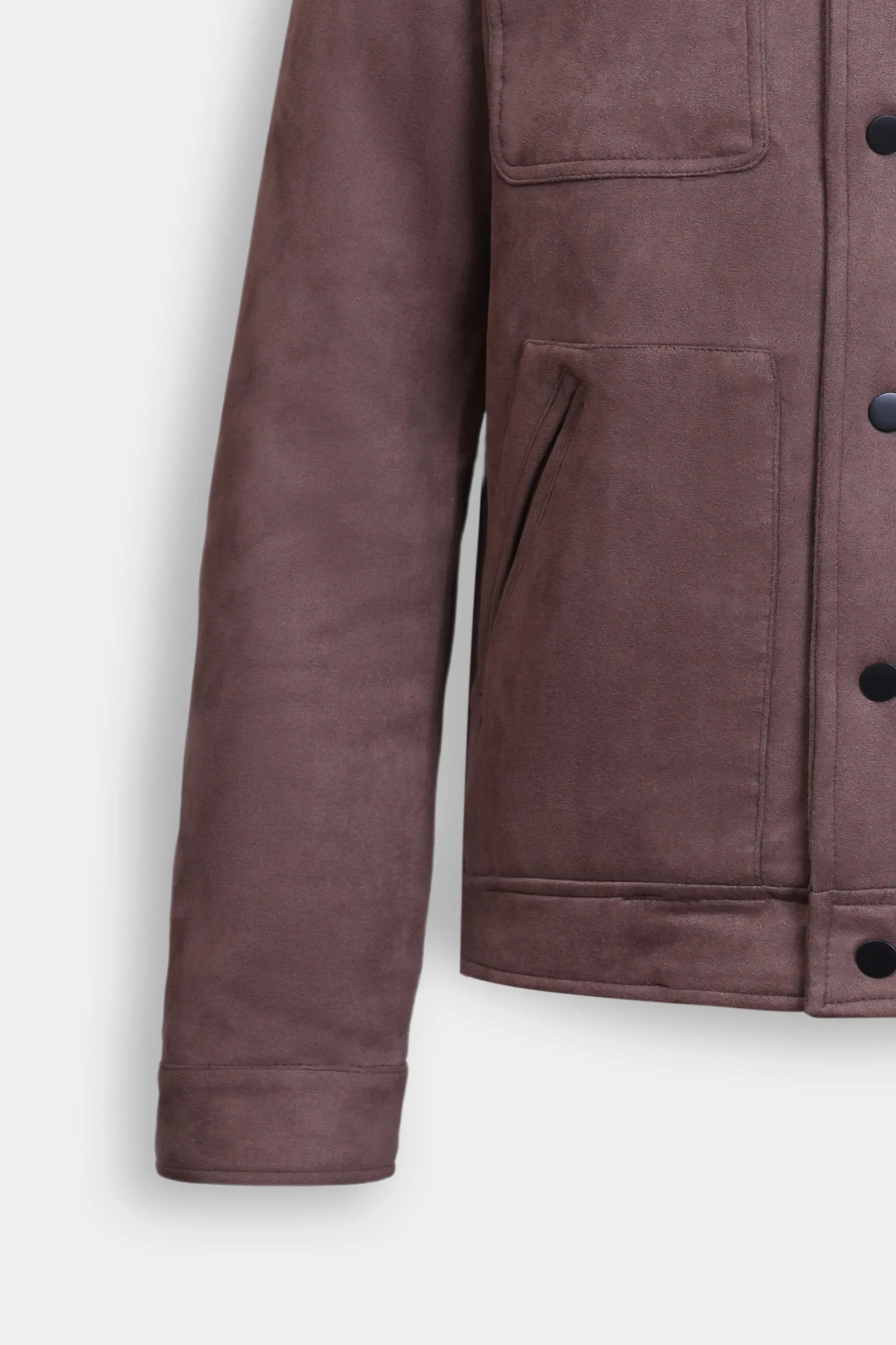 Faux Suede Trucker Jacket - Cougar Clothing