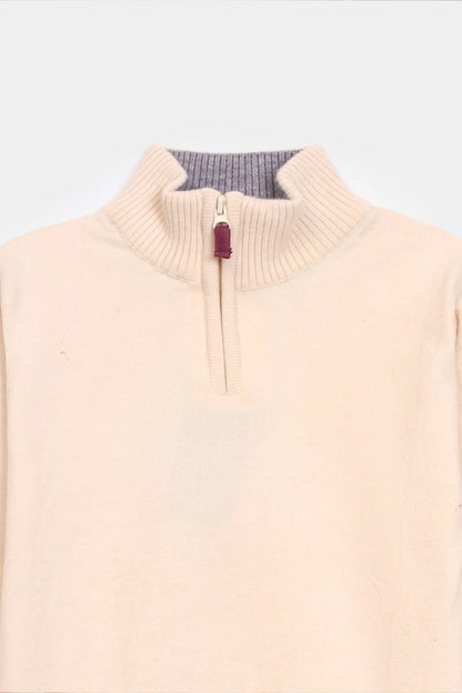 Trimmed Quarter Zip Sweater - Cougar Clothing