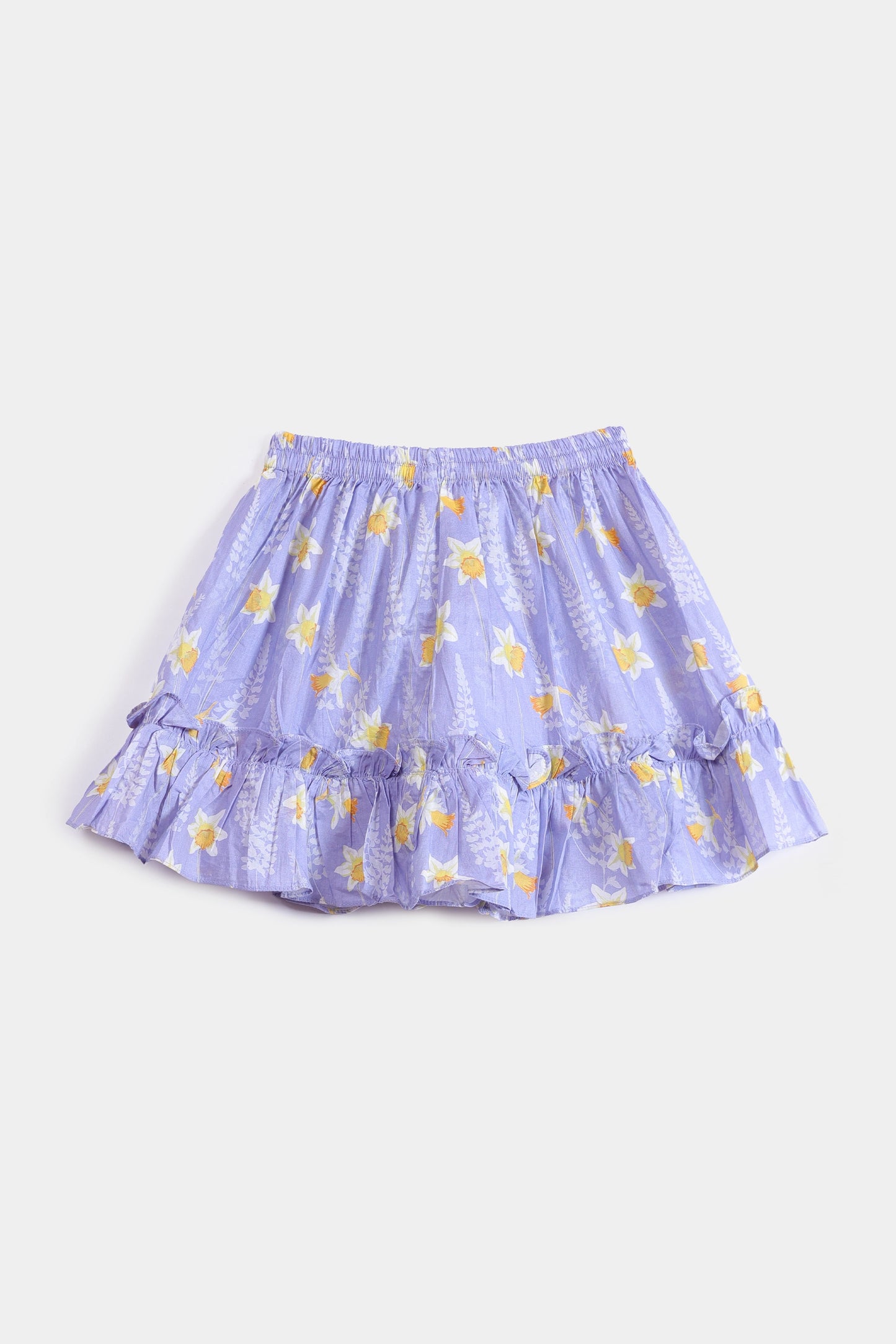 Frilled Printed Shorts - Cougar Clothing