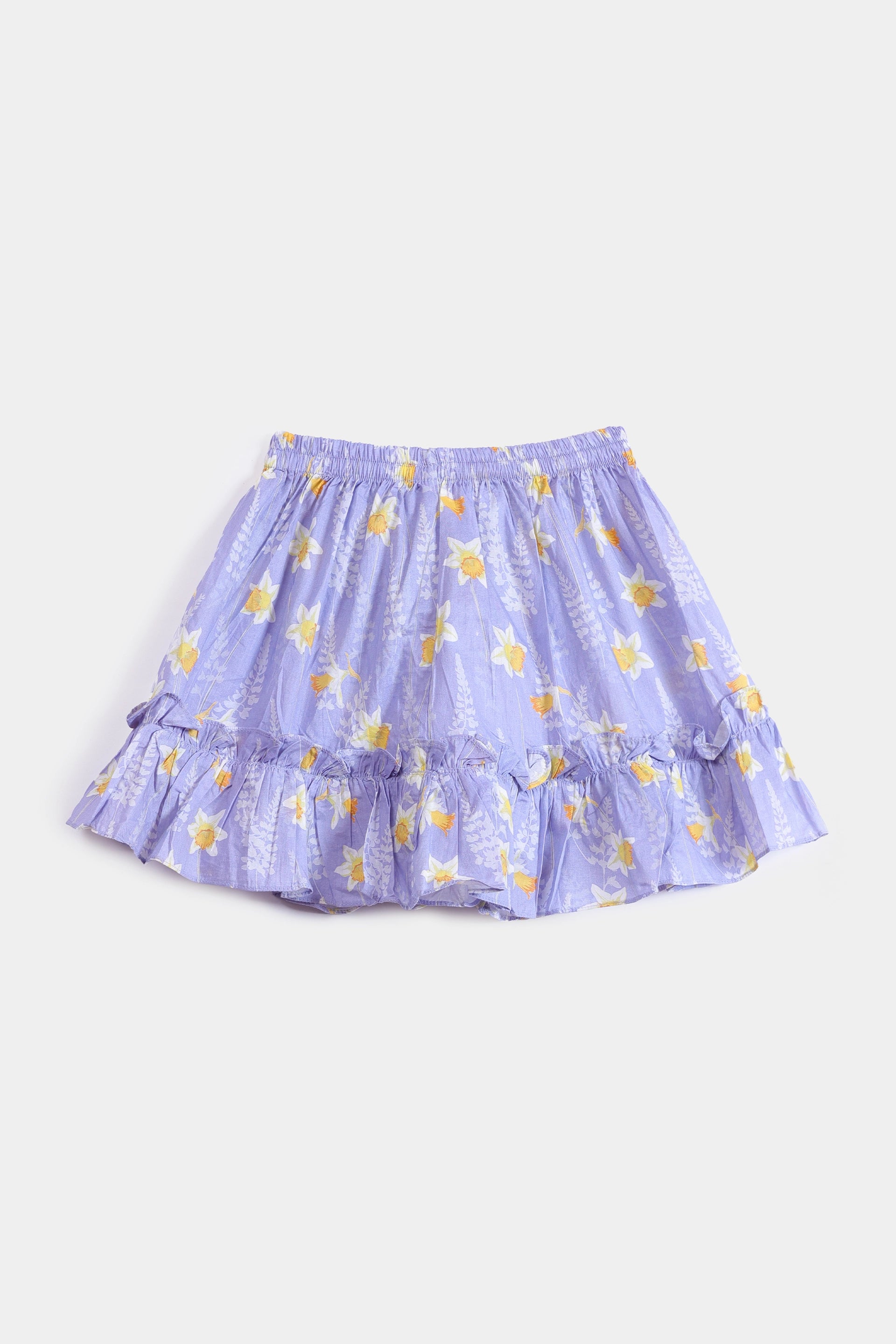 Frilled Printed Shorts - Cougar Clothing