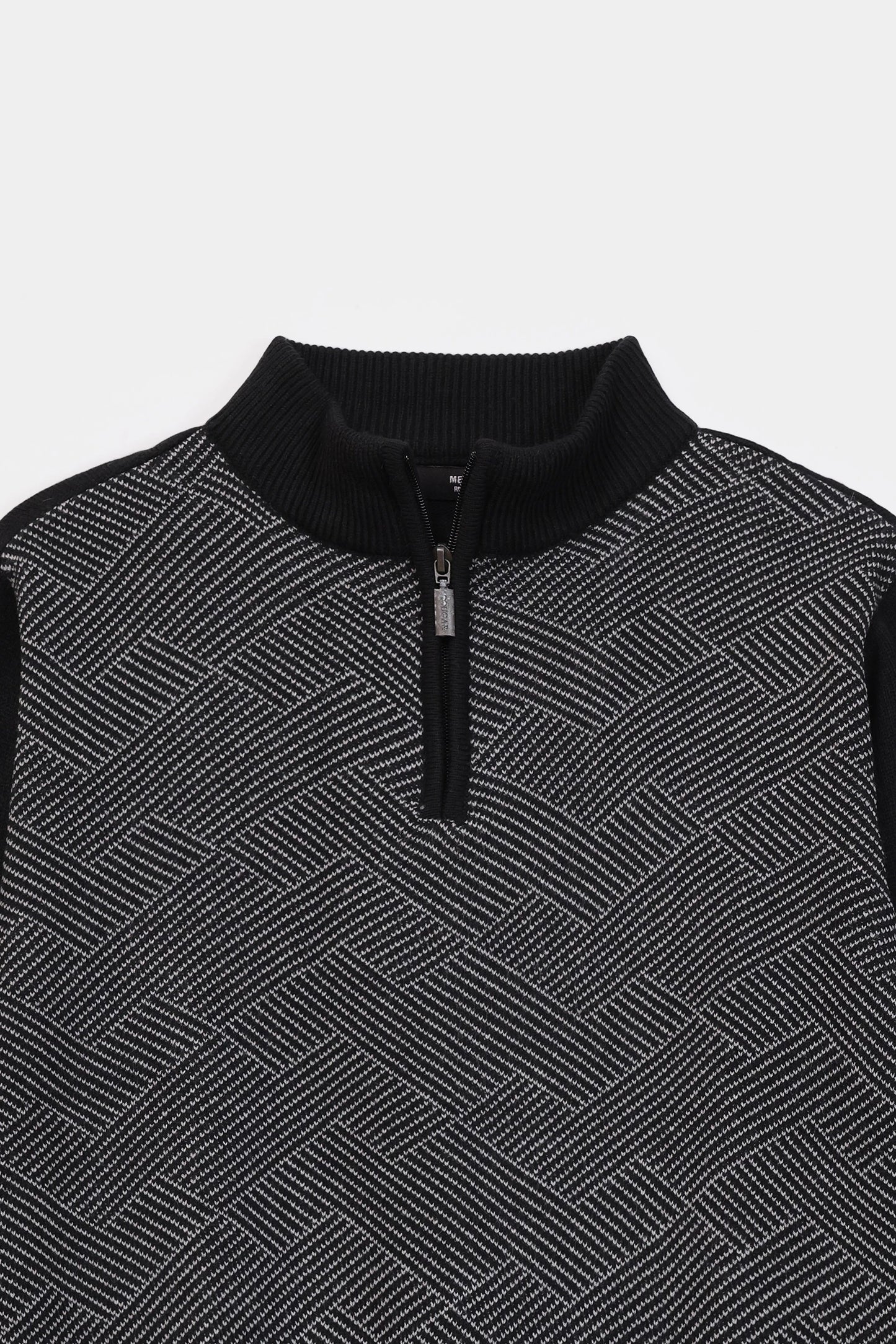 Contrast Sleeved Textured Sweater - Cougar Clothing