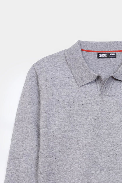 Textured Polo Sweater - Cougar Clothing