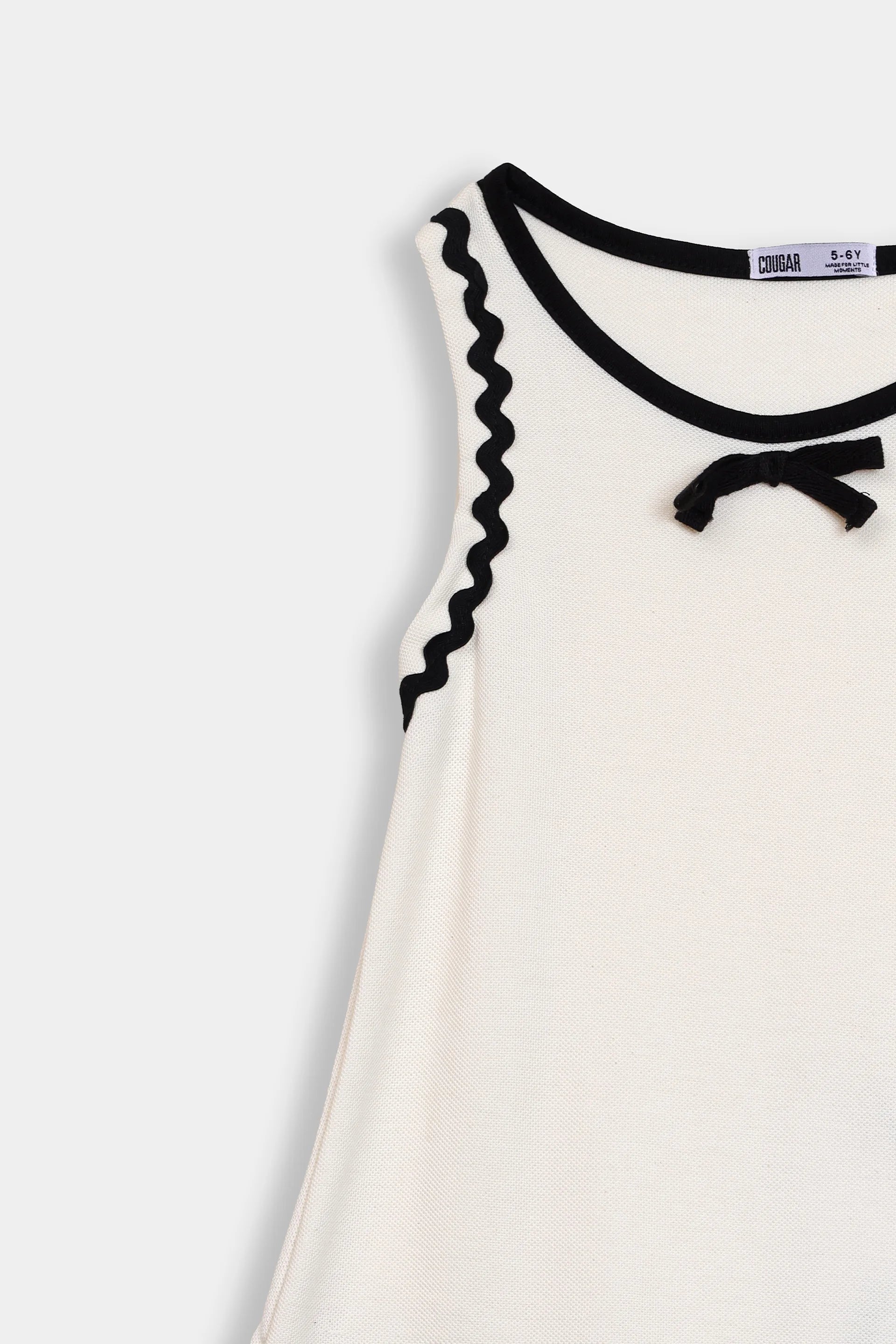 Ric-Rac Trimmed Dress - Cougar Clothing
