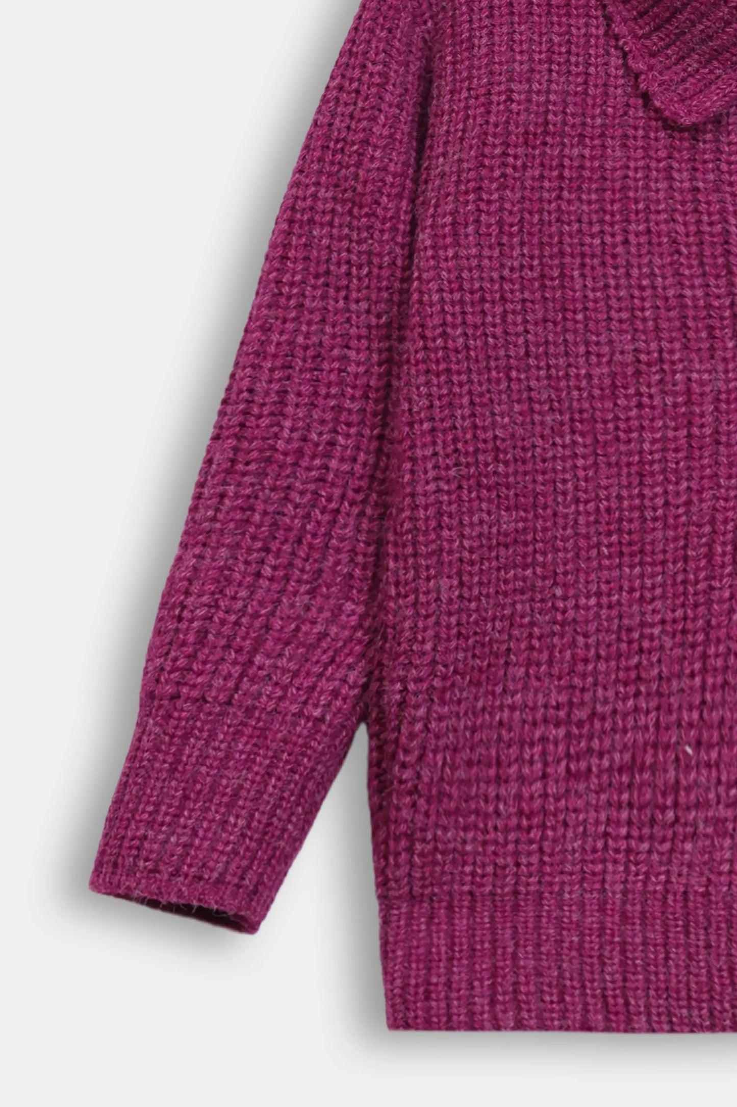 Knit Sweater With Asymmetrical Collar - Cougar Clothing