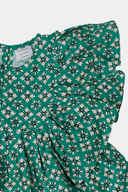 Ruffled Sleeved Dress - Cougar Clothing