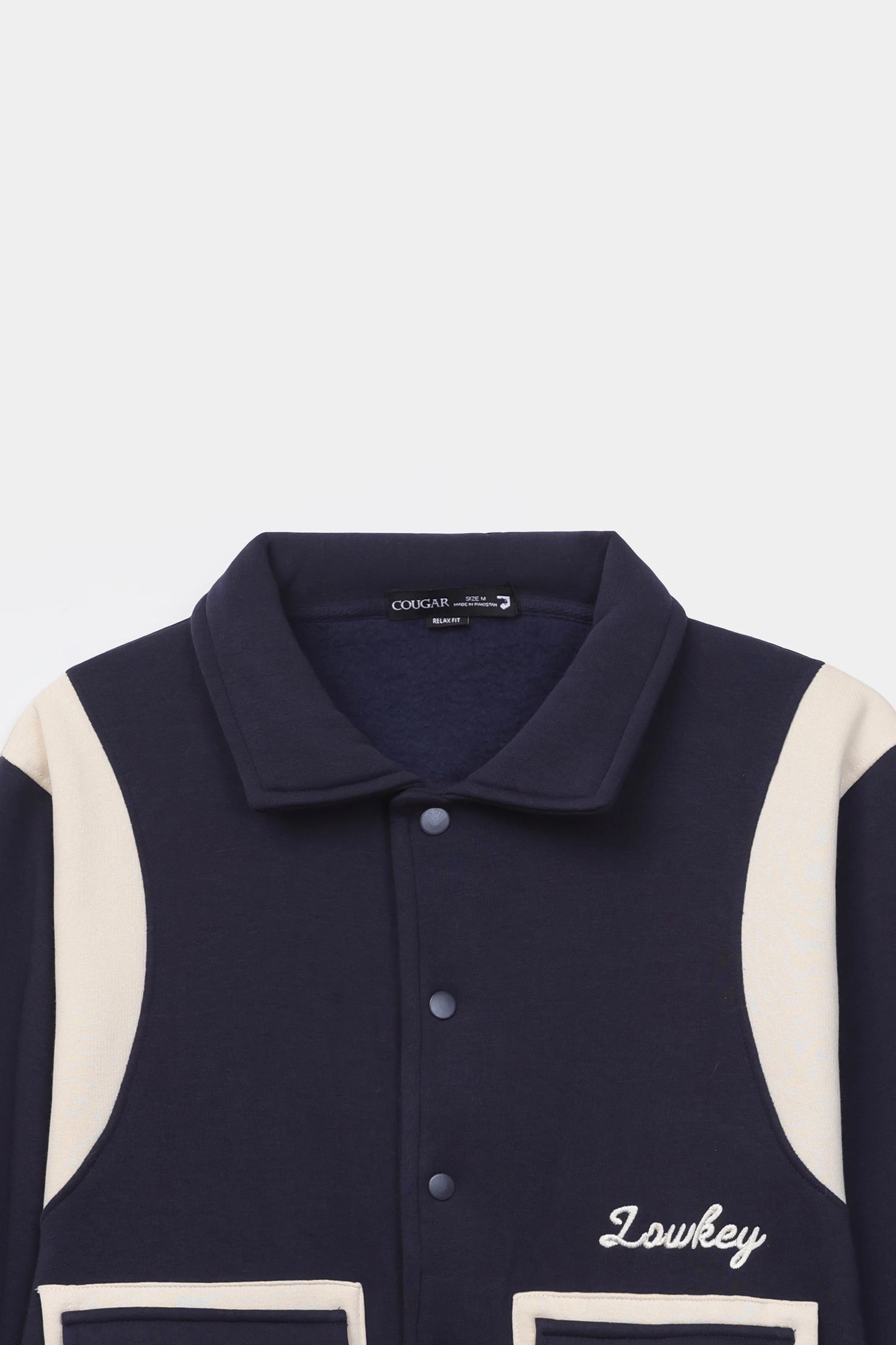 Varsity Jacket With Contrast Accent - Cougar Clothing