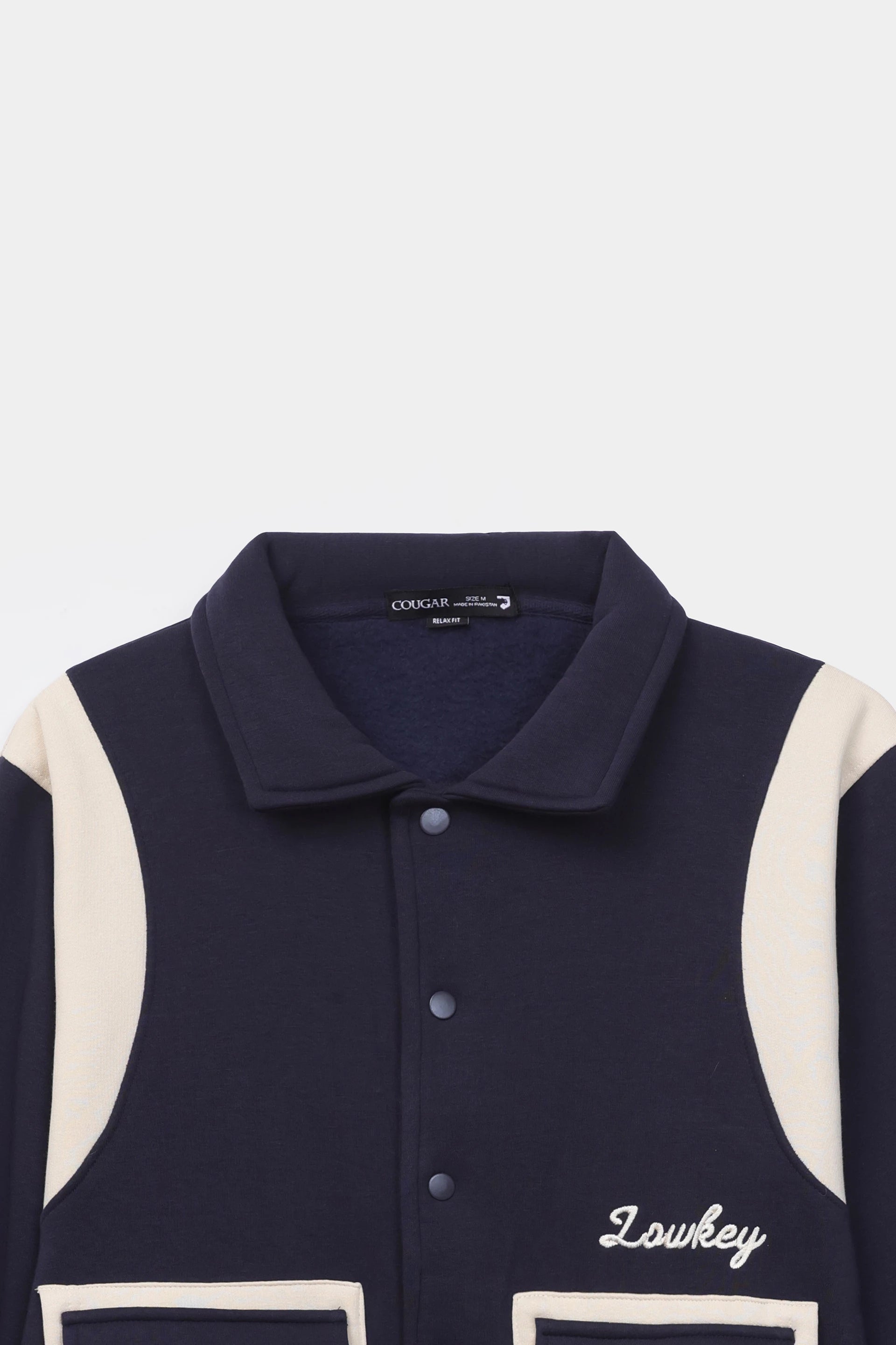 Varsity Jacket With Contrast Accent - Cougar Clothing