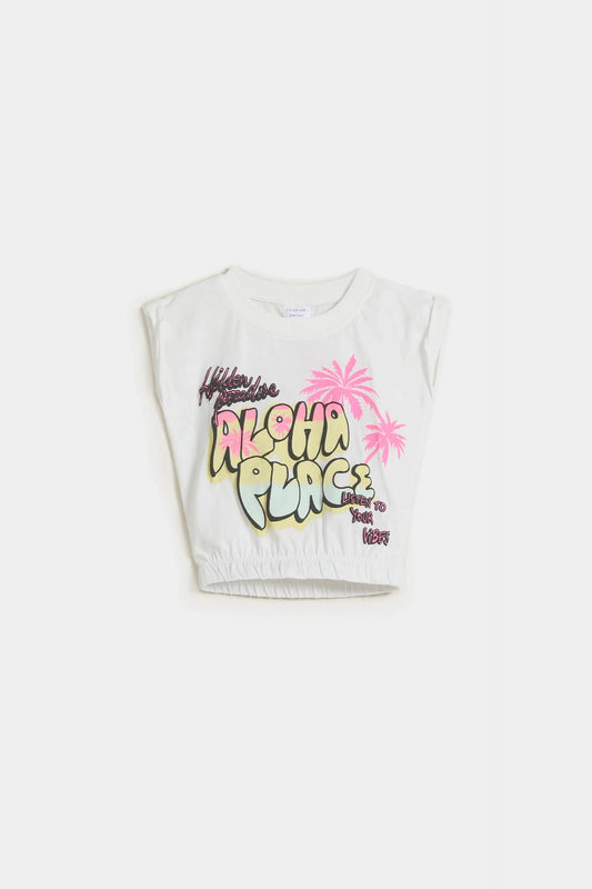 Graphic T-Shirt With Cinched Hem - Cougar Clothing