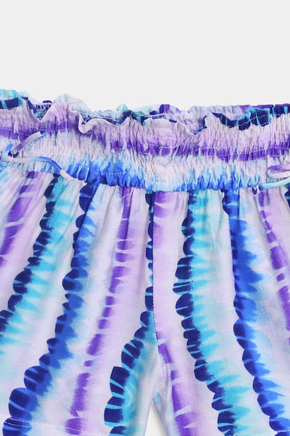 Smocked Waist Printed Shorts - Cougar Clothing