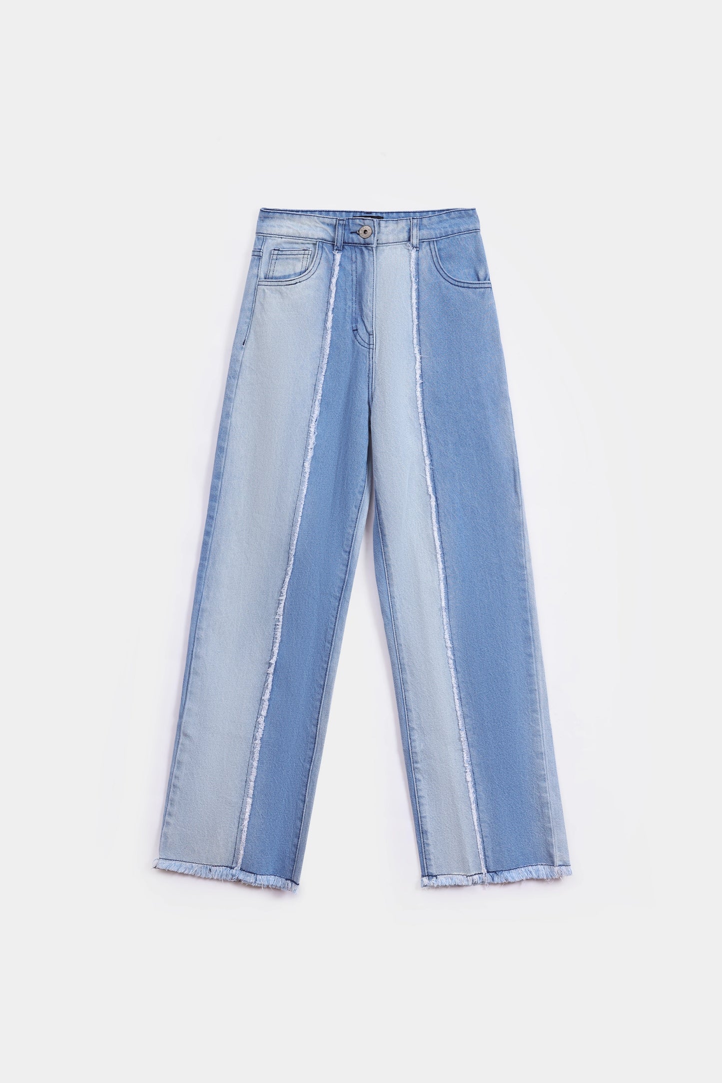 Straight Stretch Fit Two Tone Jeans - Cougar Clothing