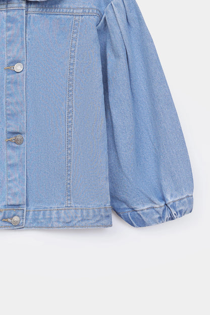 Puff-Sleeved Denim Jacket - Cougar Clothing