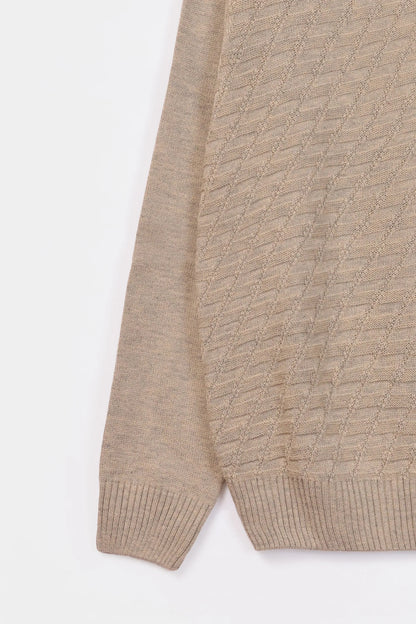 Textured Quarter Zip Sweater - Cougar Clothing