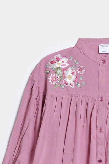 Embroidered Button Down - Cougar Clothing