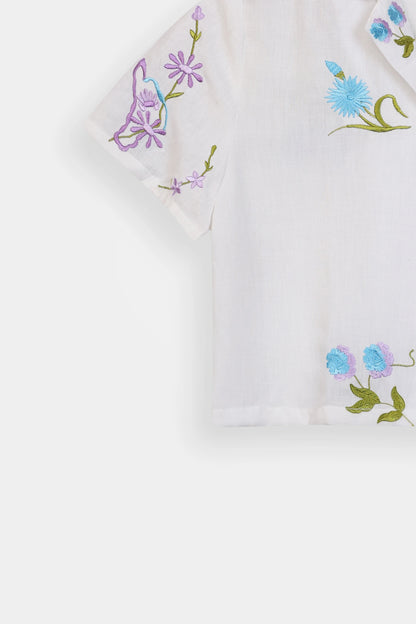 Floral Embroidered Shirt - Cougar Clothing