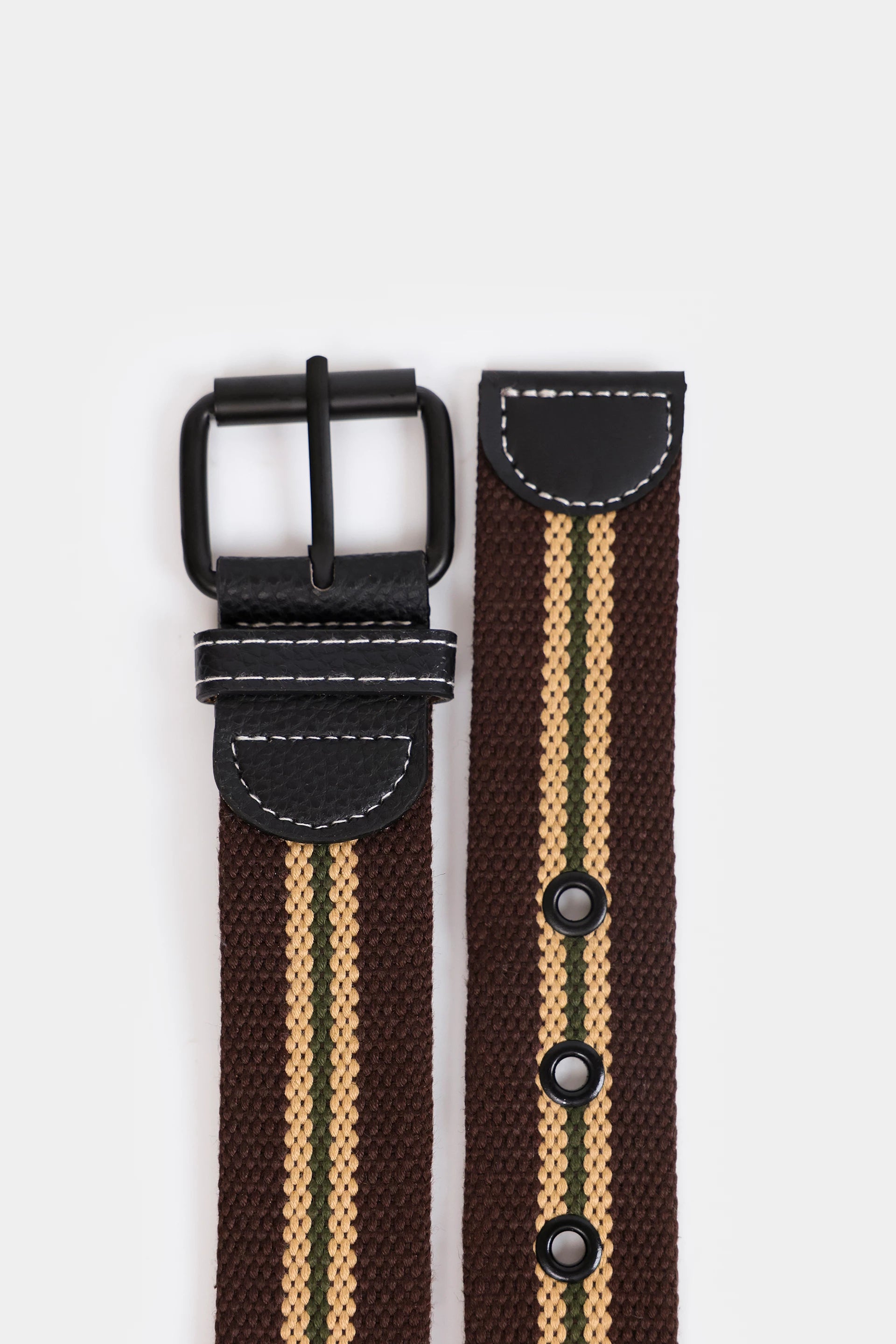 Double Striped Canvas Belt - Cougar Clothing