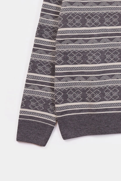 Jacquard Knit Sweater - Cougar Clothing