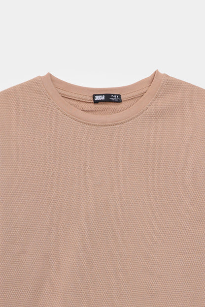 Popcorn Knit T-Shirt - Cougar Clothing