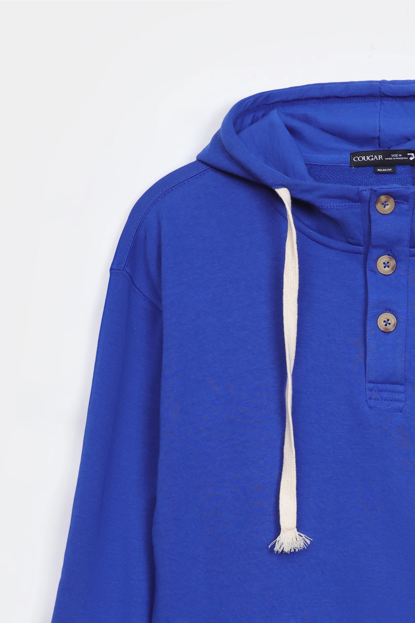 Contrast Drawstring Terry Hoodie - Cougar Clothing