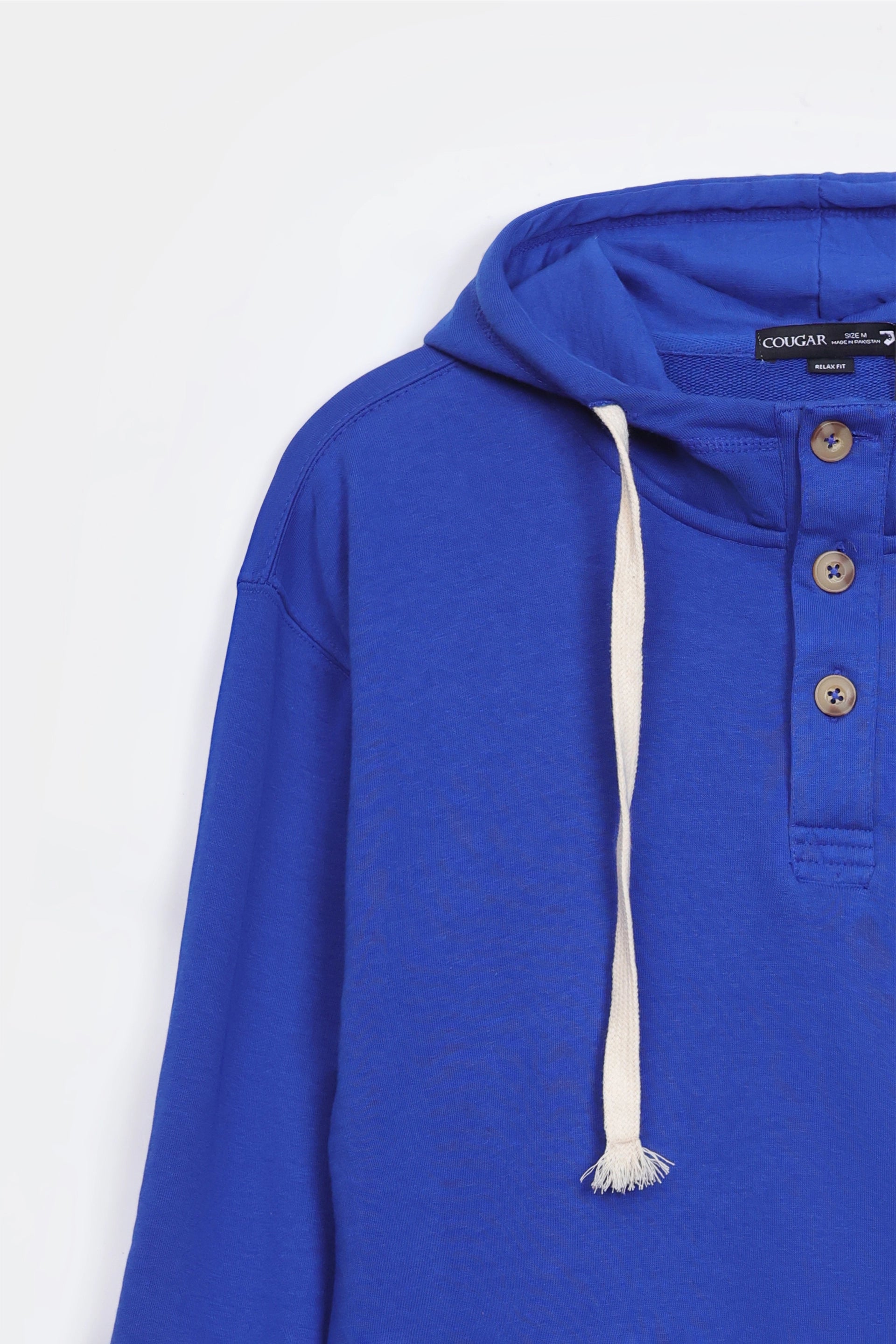 Contrast Drawstring Terry Hoodie - Cougar Clothing