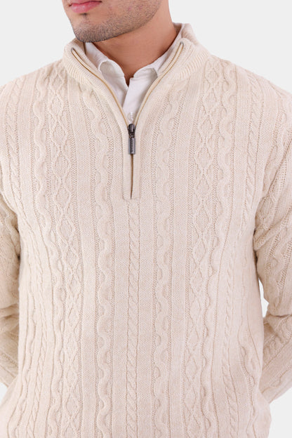 Quarter Zip Knit Sweater - Cougar Clothing