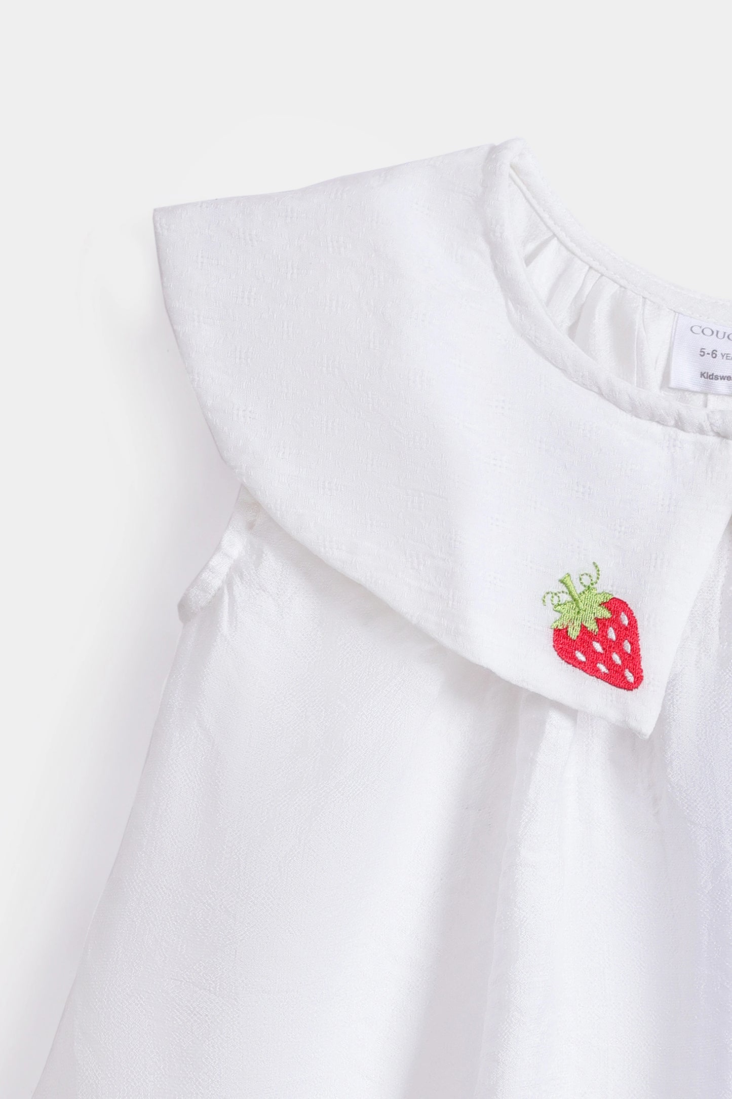Bib Collar Embroidered Top - Cougar Clothing