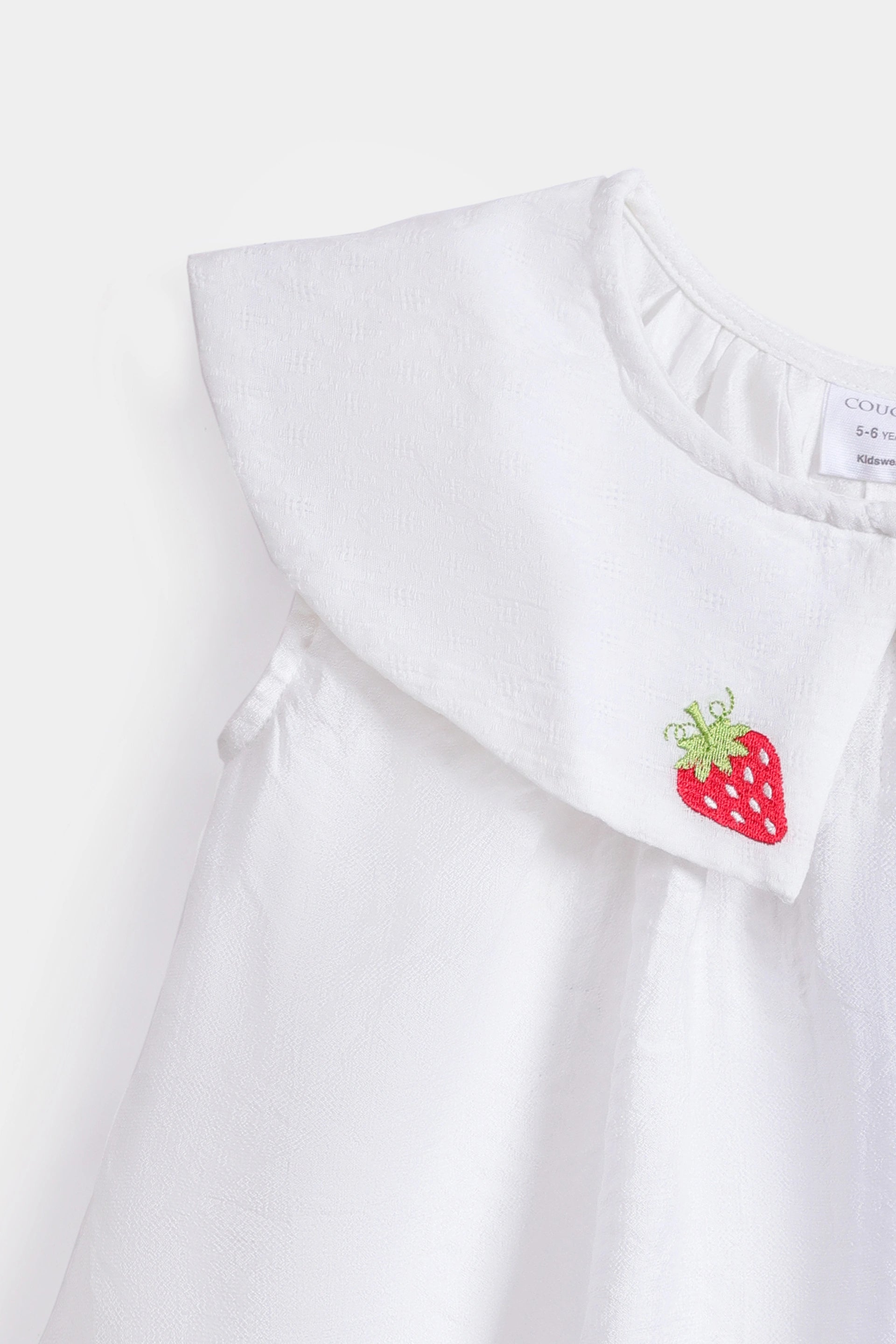 Bib Collar Embroidered Top - Cougar Clothing