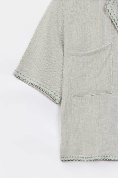 Embroidered Resort Collar Shirt - Cougar Clothing