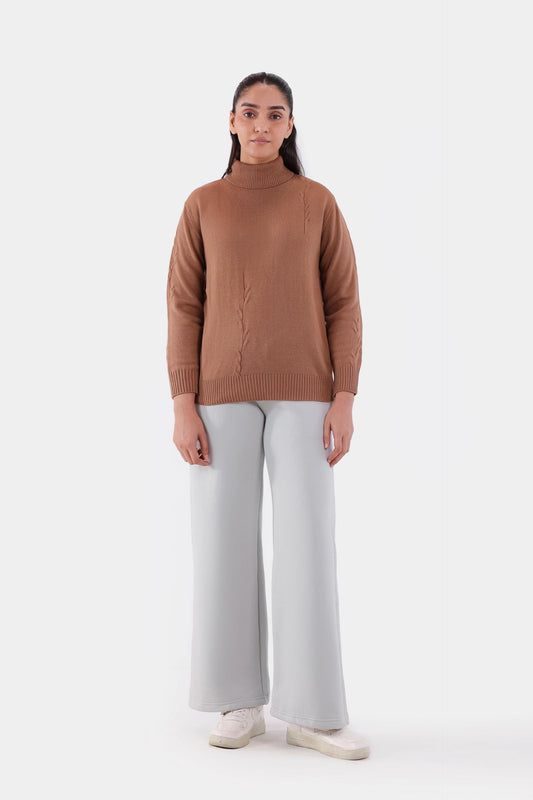 Roll Neck Knit Sweater - Cougar Clothing