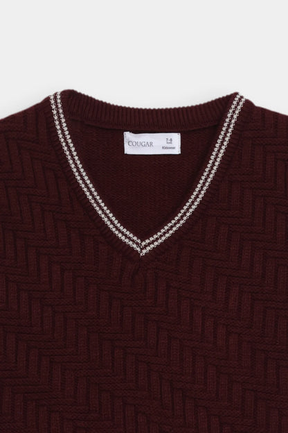 Textured Sweater Vest - Cougar Clothing