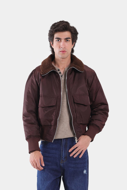 Cropped Bomber Jacket