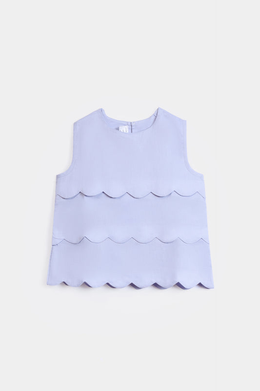 Scallop Lawn Top - Cougar Clothing