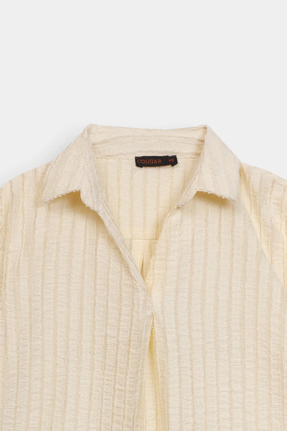 Textured Striped Top - Cougar Clothing