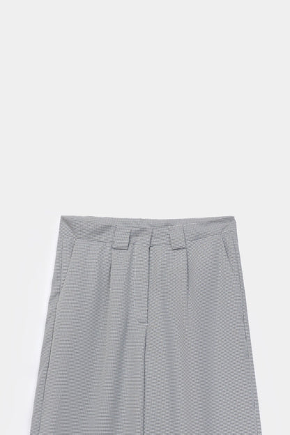 Wool-Mix Houndstooth Trousers - Cougar Clothing