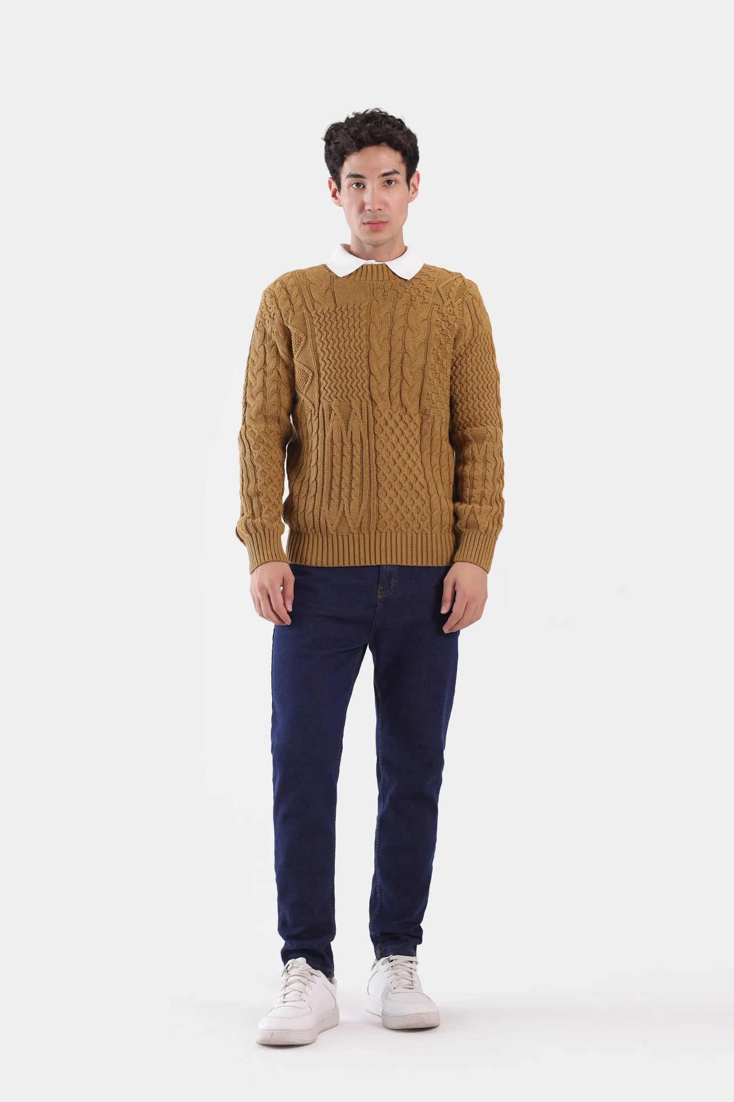 Raised Texture Knit Sweater - Cougar Clothing