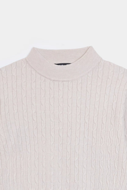 Crew Neck Wool-Blend Sweater - Cougar Clothing