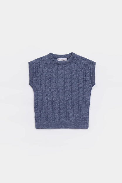 Cable Knit Sweater Vest - Cougar Clothing