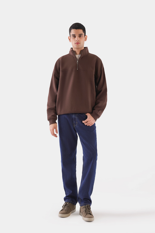 Paneled Quarter Zip Sweatshirt - Cougar Clothing