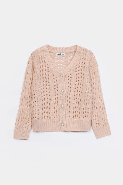 Crochet Knit Cardigan - Cougar Clothing