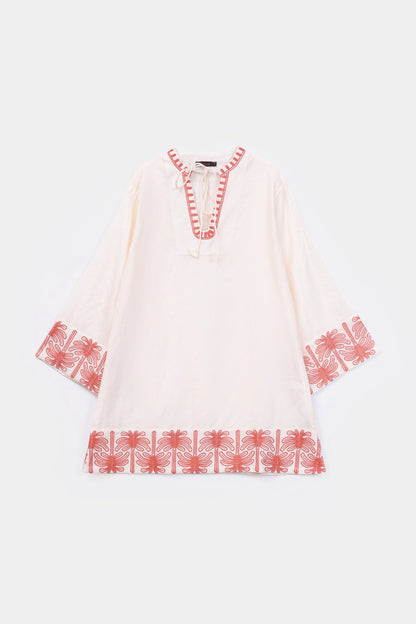 Self Jacquard Embroidered Tunic - Cougar Clothing