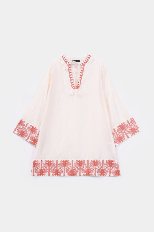 Self Jacquard Embroidered Tunic - Cougar Clothing