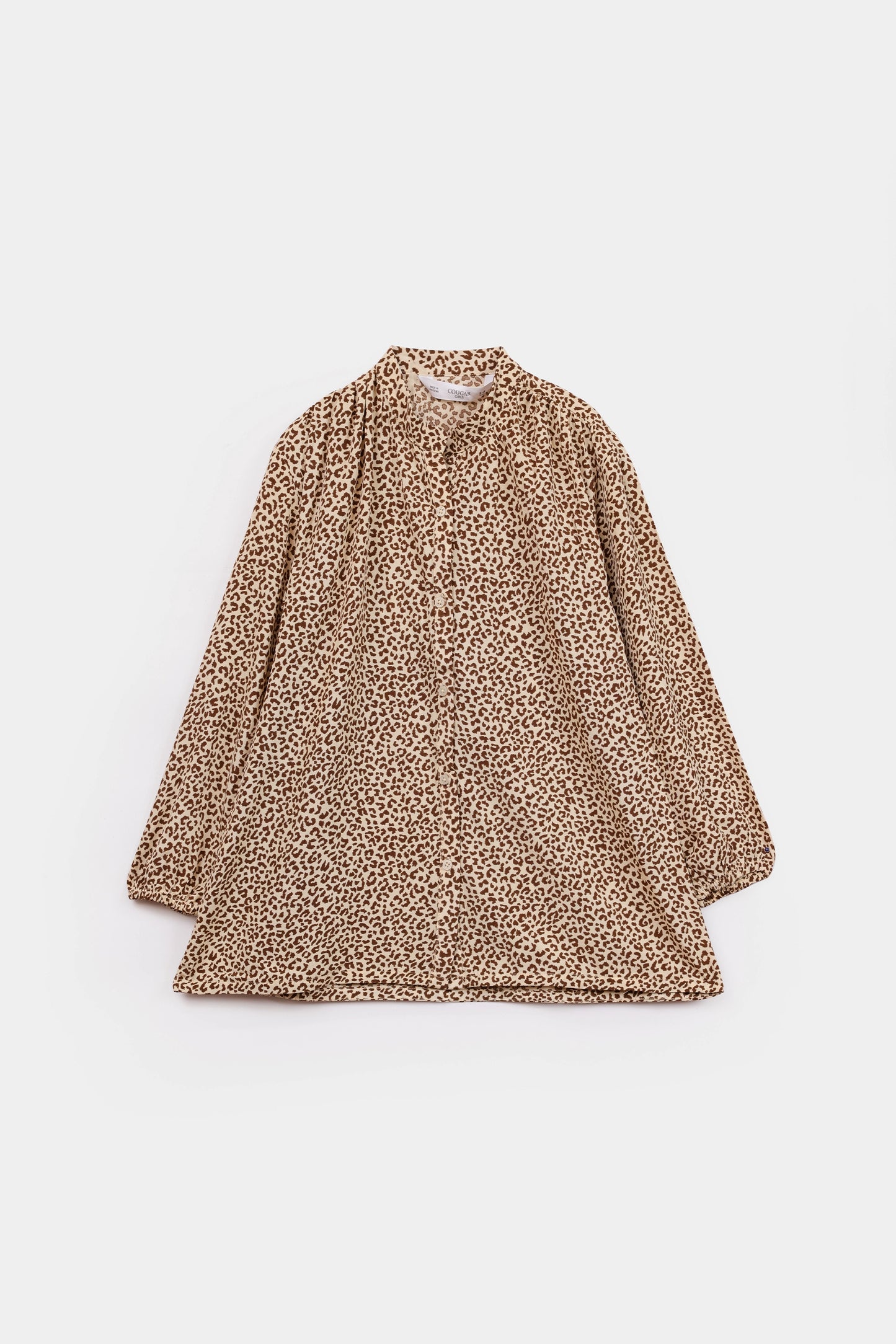 Button-Front Printed Top - Cougar Clothing