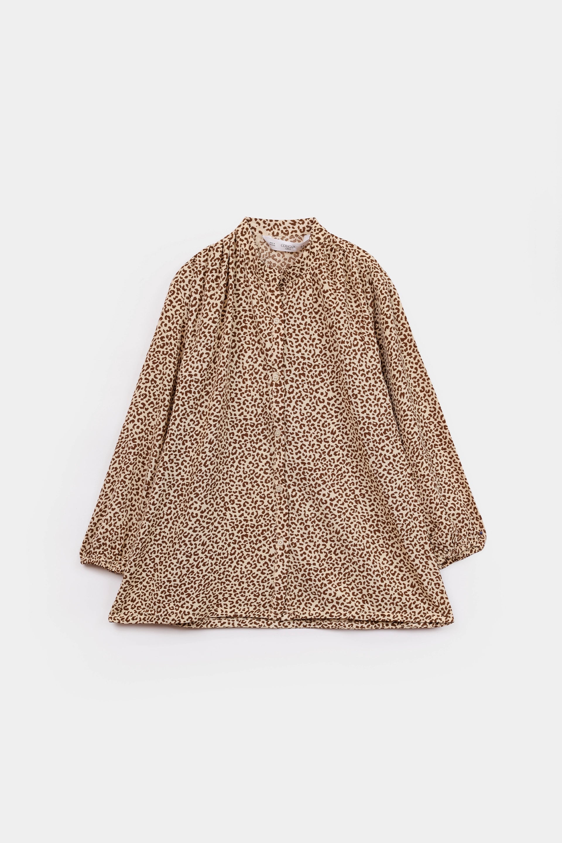 Button-Front Printed Top - Cougar Clothing