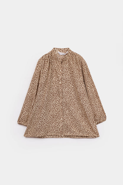 Button-Front Printed Top - Cougar Clothing