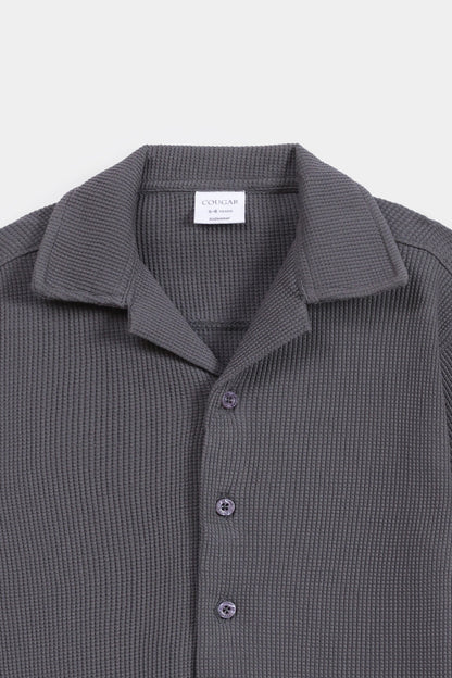 Waffled Resort Collar Shirt - Cougar Clothing