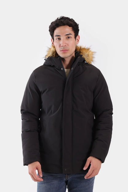 Faux Fur Hooded Jacket - Cougar Clothing