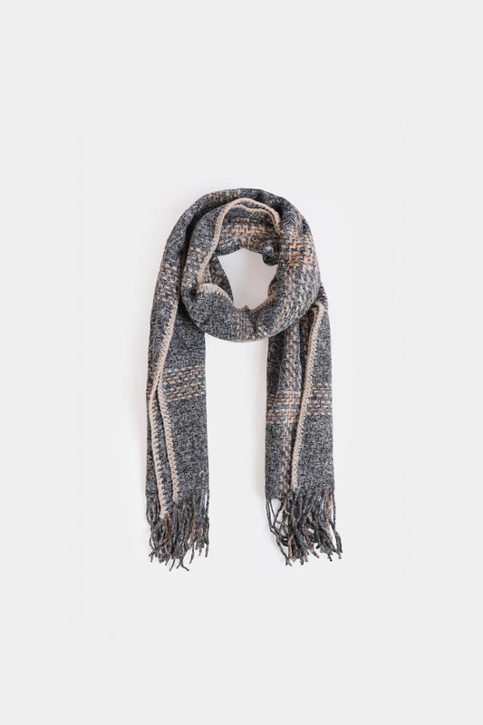 Chunky Check Knitted Shawl - Cougar Clothing