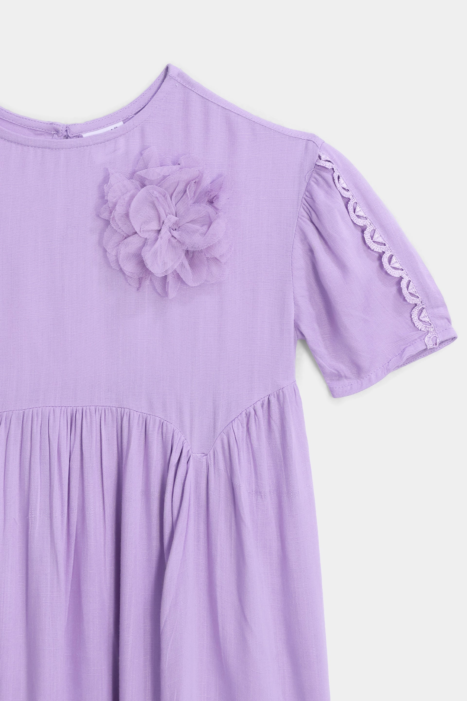 Dress With 3D Flower - Cougar Clothing