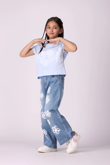 Marine Straight Fit Printed Jeans - Cougar Clothing